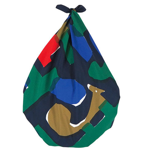 100cm Aquadrop Furoshiki | Suzuki Masaru - Tree House (navy)