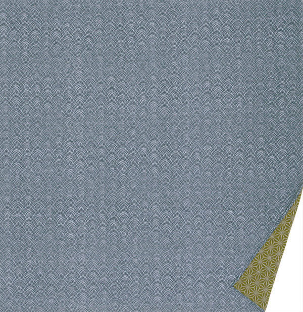 50cm Double-Sided Furoshiki | Same Komon / Asagata (navy/green)