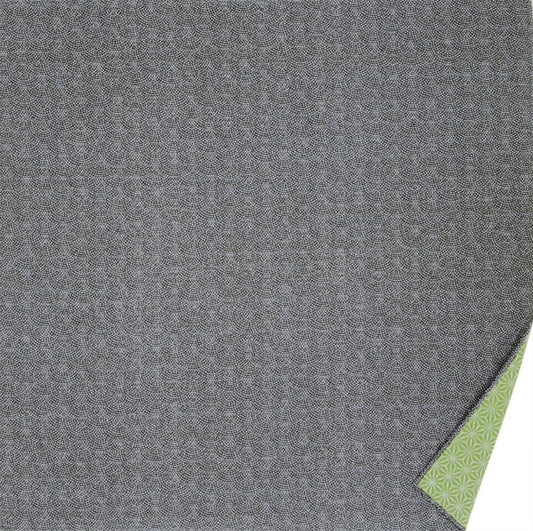 50cm Double-Sided Furoshiki | Same Komon / Asagata (black/green)