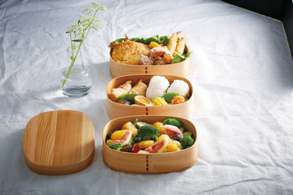 3-tier Wooden Picnic Bento | Wappa Gasane