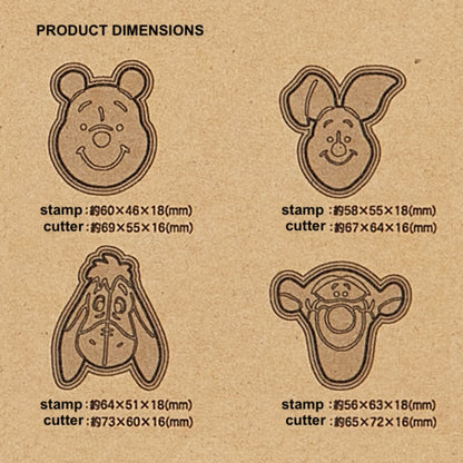 Cookie Cutter & Stamp | 4-piece set, Winnie The Pooh