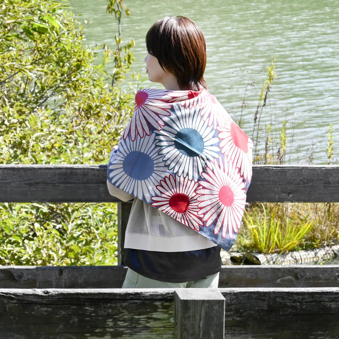 97cm Furoshiki | Girasol (blue)