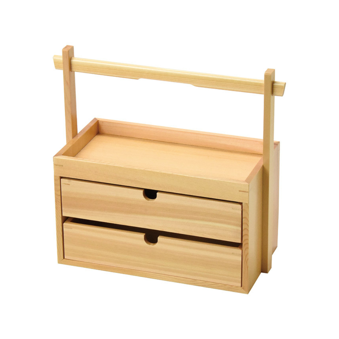 2-tier Wooden Picnic Bento | Hikidashi