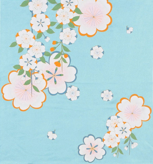 68cm Furoshiki | Miyako Sakura (blue)