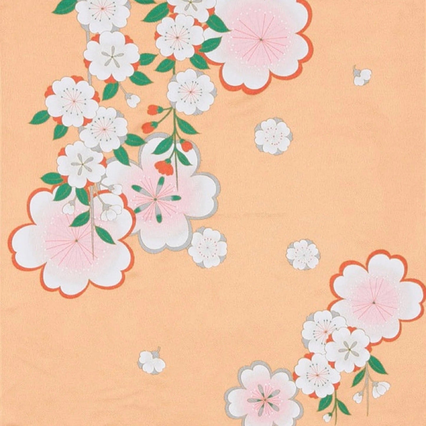 68cm Furoshiki | Miyako Sakura (orange)