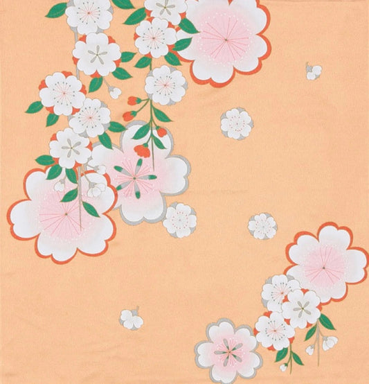 68cm Furoshiki | Miyako Sakura (orange)