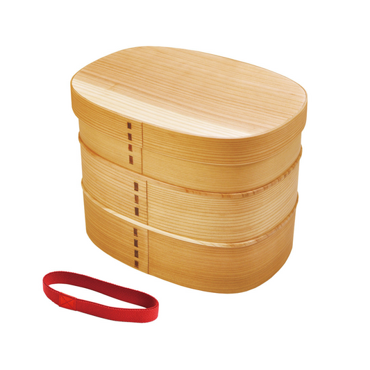 3-tier Wooden Picnic Bento | Wappa Gasane