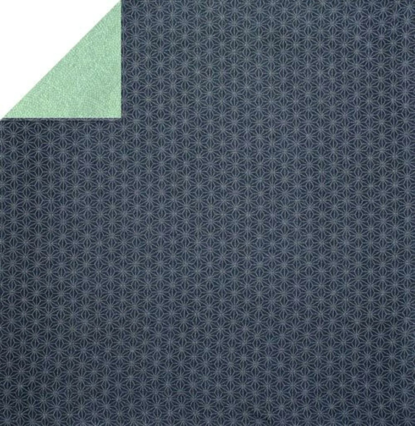 68cm Double-Sided Furoshiki | Asagata / Same Komon (black/green)