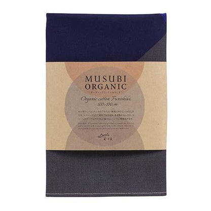 100cm MUSUBI ORGANIC Furoshiki | Square Blue