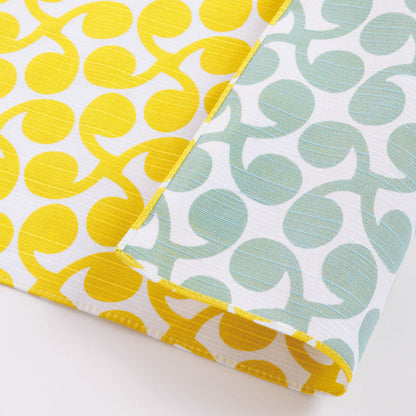 48cm Isa Monyo Reversible Furoshiki | Hoga Yellow & Green