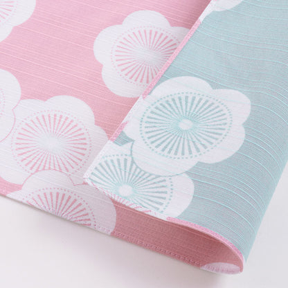 48cm Isa Monyo Reversible Furoshiki | Ume Baby Pink & Blue