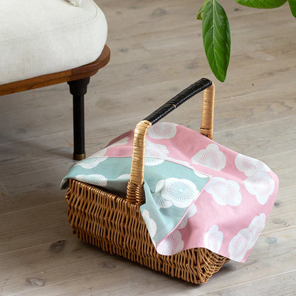 48cm Isa Monyo Reversible Furoshiki | Ume Baby Pink & Blue