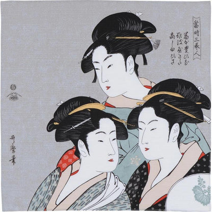 48cm Ukiyo-e Furoshiki | Kansei San Bijin