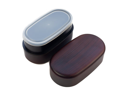 Woodgrain Oval Bento | Tochi (830 ml)