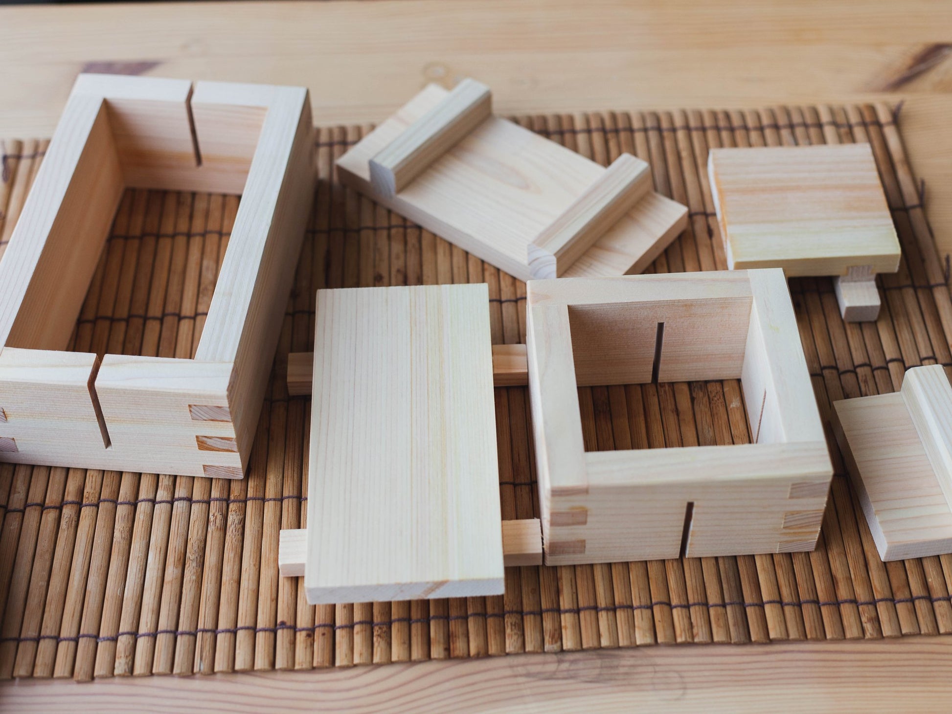 Wooden Rectangular Sushi Press Mold Box Sushi Making Kit DIY Sushi