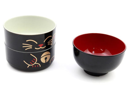 Kokeshi Bento | Maneki Neko, Black