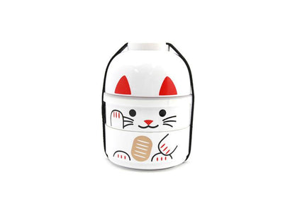 Kokeshi Bento | Maneki Neko, White